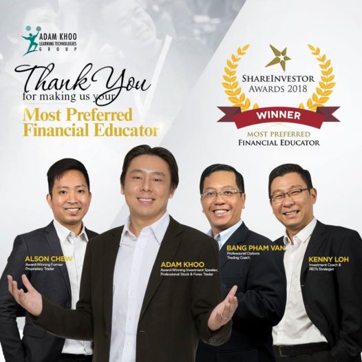 AKLTG Named “Most Preferred Financial Educator” for the 5th Time at ShareInvestor Awards